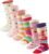 6 Pairs Toddler Girl Knee High Grip Socks, Baby Socks Girl School Socks Anti Slip for Kids Girl