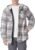 Wrangler Authentics Men’s Long Sleeve Quilted Lined Flannel Shirt Jacket with Hood