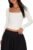 Womens Y2K Tops Long Sleeve Square Neck Slim Fit Casual Basic Crop Tee Tops far Fall