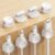 8Pack Cord Ogranizer [1s Lock] Spring Cable Management Clips – Lamicall Desk Cord Holder, Adhesive Cute Round Cord Clip, Phone Charger Wire Organizer Keeper for Nightstand Car Office Accessory, White