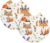 2 Pcs Car Cup Holder Coaster, 2.75 Inch Fox Garland Tribal Bohemian Cartoon Anti-Slip Car Coasters for Cup Holders, Shockproof Cup Holder Insert Car Accessories Interior for Car SUV