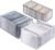 KesaPlan 3Pcs Wardrobe Clothes Organizer, 7/7/9 Grids Visible Foldable Closet Organizers, Compartment Storage Box with Mesh Separation, Washable Drawer Dividers Organizers (Pants+T-Shirt+Legging)