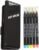 タキザワ Japanese Slim Highlighter Pen Set of 5 (1 Case Per OPP Bag), 3 Packs, Opp Bag Included, Axe Chisel Tip Tip, Japanese Special Case, Orange, Peach, Yellow, Blue, Green, Case Black T22-W-HM5-3-B