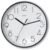 Hama Salina Wall Clock (Without Ticking Noises, Quartz Clock Silent Diameter 22 cm, Large Numbers, Analogue Clock, with Hour, Minute and Second Hands, Glass Cover, Includes Battery) Black