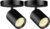 VANoopee Flush Mount LED Ceiling Spotlight Dimmable Adjustable Spotlight Directional Spot Lights Indoor Bright Can Accent Fixture for Living Room – CRI90 Flicker Free 10W 800lm 3000K Black 2 Pack