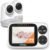 Video Baby Monitor with 2 Cameras, 3.2″ IPS Screen Baby Camera Monitor No WiFi Night Vision VOX Mode Pan-Tilt-Zoom Temperature Display 2 Way Audio Lullaby Feeding Alarm and 1000ft Range