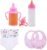 Baby Doll Accessories Set – Baby Doll Feeding and Caring Set with Bottles & Pacifier, Diapers and Bibs Best Doll Pretend Play Set for Kids Gift