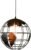 Ceiling Pendant Light Metal Vintage, Restaurant Chandelier Globe, Retro Industrial Style, Lighting Fixture for Kitchen, Dining Room, Living Room,Length Adjustable