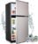 Mini Fridge with Freezer, 3.5 Cu. Ft. Apartment Size Refrigerator with Freezer, Dorm Fridges with Freezer Adjustable Thermostat, Small Refrigerator for Apartment, Office, Kitchen, Dorm, Silver