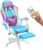 Gaming Chair with Speakers and RGB LED Lights,Girl Video Chair,Ergonomic Computer Chair with Massage Lumbar Cushion and Footrest,Recliner Home Office Desk Chairs for Heavy People 300lbs Purp
