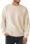 Men’s Crewneck Sweatshirts Soild Color Geometric Texture Long Sleeve Casual Pullover Shirt
