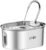 Stainless Steel Cat Water Fountain, 3.2L/108oz 304 Stainless Cat Fountain for Drinking, Pet Water Fountain for Cats Inside, BPA-Free Dog Water Dispenser with 2 Flow Modes for Cats, Dogs, Multiple Pets