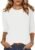 Zeagoo Women’s Casual 3/4 Sleeve T-Shirts Round Neck Cute Tunic Tops Basic Tees Blouses Loose Fit Business Work Tee Top