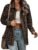 Womens Shacket Jacket Oversized Leopard Button Down Shirt Lightweight Fall Jacket Casual Coat Outerwear with Pockets