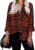 ZC&GF Women’s Long Sleeve V-Neck Stripes Casual Blouses Pocket Button Down Shirt Tops