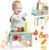 Asweets Kids Tool Bench,32 PCS Wooden Toddler Tool Set with Box,Montessori Toys STEM Educational Pretend Play Construction Toy Best Birthday Gift for 3 4 5 6 Year Old Boys Girls (Blue)