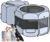 EighteenTek Portable Pet Playpens 2-Room Dog Tent Puppy Playpen with Washable Pee Pads, Foldable Dog Playpen Cat Playpen for Indoor Cats Enclosed with Carrying Case – (Large, 90″ x 46″ x 28″)
