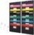 Black Hanging Wall File Organizer with 6 Pockets,2 Packs Wall Hanging File Folder Organizer,Over the Door Storage Pocket Chart with 3 Metal Hangers, Space Saver for Office and Classroom