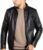 WULFUL Men’s Stand Collar Leather Jacket Motorcycle Lightweight Faux Leather Outwear