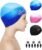 3 Pack Kids Swim Cap for Boys Girls, Unisex Silicone Swimming Caps for 3-15 Toddler Children Teen, Waterproof Bathing Caps for Short/Long Hair to Keep Hair Dry