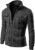 Ymosrh Mens Winter Jackets Men’s Fashion Casual Loose Stand Collar Button Decorated Sweatshirt Jacket
