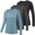 Women’s Athletic Compression Long Sleeve Workout Tops Quick Dry Gym Running Yoga Shirts