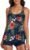 Urchics Womens 2025 Tankini Swimsuits Tummy Control Flowy Swimwear Two Piece Bathing Suits Swim Tank Top with Boyshorts