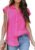 ZC&GF Women’s V Neck Short Sleeve Button Down Shirts Casual Chiffon Blouses Tops