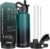 Water Bottle Insulated 32oz 40oz 64oz 128oz Straw Lid Spout Lid & 3 Lids, Leak Proof, Vacuum Insulated,Stainless Steel Water Bottle Wide Mouth for Sports, Gym or Office, BPA-Free Keep Cold 24H Hot 12H