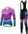 Women’s Cycling Jersey Set Bike Shirt Long Sleeve Cycling Clothing Bicycle Bib Pants with Gel Padded