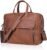 18 Inch Full Grain italian Leather Briefcase for Men, Top Choice Gifts, Handcrafted Laptop Bag (TAN)