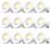 Amico 5/6 inch 5CCT LED Recessed Lighting 12 Pack, Dimmable, Damp Rated, 12.5W=100W, Can Lights with Baffle Trim, Retrofit Installation, ETL&FCC, White