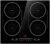 24 Inch Induction Hob Cooktop 4 Burners, Flat Glass Top Electric Stove with Bridge-SYNC, 3 Preset Modes Booster, Timer, Pause, Child Lock, Drop in, 208~240V/40A, Black