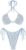 ZAFUL Women’s Triangle Bikini Multiway Fishnet Tie Side Bandeau Halter String Bikini Set Two Piece Swimsuit Bathing Suits