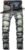 XIMXIMMTIAN Men’s Biker Moto Washed Distressed Slim Fit Straight Jeans Denim…