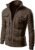 Ymosrh Mens Winter Jackets Men’s Fashion Casual Loose Stand Collar Button Decorated Sweatshirt Jacket for Men