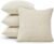 Deconovo Pillow Covers 18×18, Throw Pillow Cover, Faux Linen Decorative Pillow Covers for Throw Pillows, Pillow Cases Standard Size for Home(18 x 18 Inch, Cream, Set of 4, No Pillow Insert)