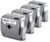 Labelife M-K231 Label Tape Replace for Brother P Touch M Tape M-K231S M231 MK231 M-231 12mm 0.47 Inch for Brother PTouch PT-M95 PT-65 PT-80 PT-70 PT-45 PT-90 Label Makers, Black on White, 4 Pack