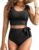 Two Piece High Waisted Swimsuits – Women Tummy Control Bikini Modest Bathing Suit 2PC 2025