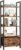 Furologee 5-Tier Bookshelf, Tall Bookcase with 2 Storage Drawers, Industrial Display Standing Shelf Units, Wood and Metal Storage Shelf for Living Room, Bedroom, Home Office, Rustic Brown