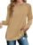 Zeagoo Tunic Tops for Women 2025 Spring Long Sleeve Shirts Dressy Casual Crewneck Pleated Cute Tops Side Split Sweatshirts