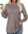 Womens Spring Fashion 2025 Long Sleeve Tunic Tops to Wear with Leggings Crewneck Pleated Shirts Loose Fit Cute Tee