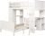 Simple and Stylish bunk Bed White Grey, Worthy for Bedroom Dormitory Study Room, with Integral A Fully Assembled Four-Drawer Fertilisation Table and Two-Story Bookshelf, Counterpart Room with
