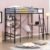 Bunk Bed, Loft Bed, Metal Double Loft Bed with Shelf and Desk