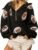 Xunger Women’s Football Sequin Hoodie Half Zip Long Sleeve Rugby Patches Game Day Hooded Sweatshirt