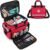 CURMIO First Aid Kits Bag Empty, Emergency Supplies Bag Medical Bag for Home Health Care and Trauma Kits, Red (Empty Bag Only)