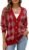 ZAFUL Women’s Cardigan Sweaters Argyle Plaid Long Sleeve Button Down Preppy Oversized Chunky Knit Outerwear
