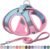 AIITLE No Pull Dog Harness and Leash Set, Step in Adjustable Dog Harness with Padded Vest for All Weather, Dog Leash with Soft Padded Handle, Easy to Put on Small and Medium Dogs Pink S