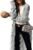 ZIWOCH Women’s Long Cardigan Coats Cable Knit Casual Open Front Long Sleeve Loose Sweater with Pockets