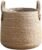 Plant Basket with Liner, 10.2 Inch Diameter Woven Plant Pot, Natural Woven Plant Pot with Handle, Indoor Plant Pots for Garden Balcony Home Basket Plant Pot Seagrass Plant Pot Woven Plant Pot Wicker